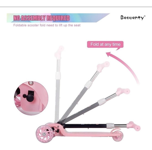 Scooter Patín Del Desmontable Luces Led Dos En Uno