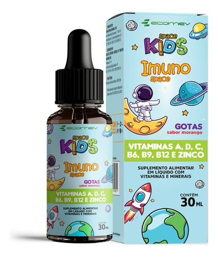 Floral Imuno Kids Em Gotas Vit A D C B6 B9 B12 Zinco 30ml