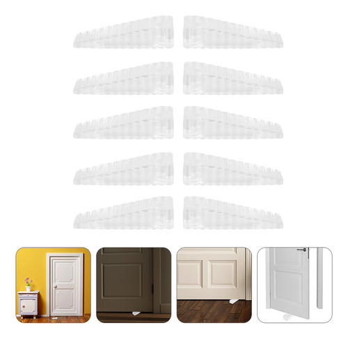 Batente De Porta De Cunha De Silicone Transparente