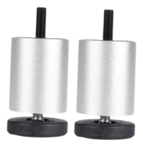 C-f 2x Muebles Ajustables Reemplazo De Patas De 8 Cm Plata