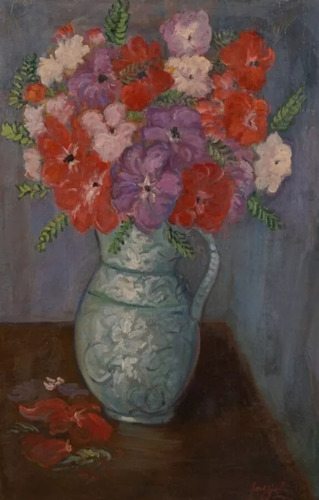 Juan Carlos Faggioli - Importante Oleo Original - Flores (Usado)