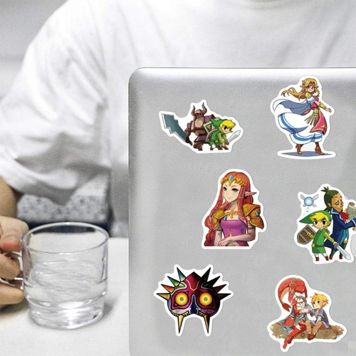 Legend Of Zelda Stickers 50 Calcomanias De Pvc Contra Agua