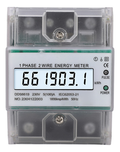 Vatímetro Monofásico De 2 Hilos Medidor De Energía Digital K