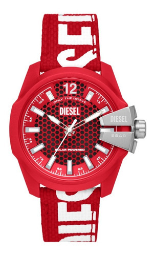 Reloj Hombre Diesel Baby Chief Pl Color de la correa Rojo