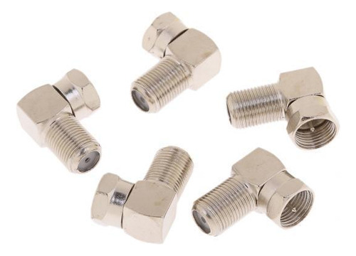 3 X 5x Adaptador De Conector F De Ángulo Cable De Tv Rg6