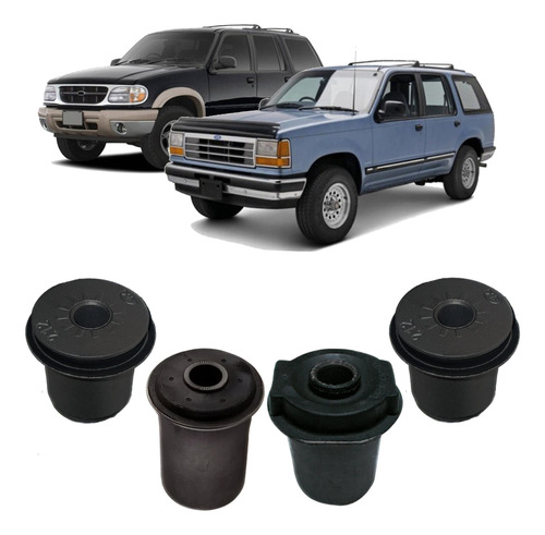 Kit 4 Borracha Capa De Ferro Dianteiro Ford Explorer 1992