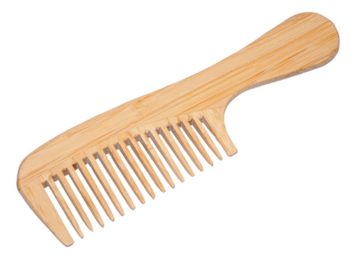 Pente De Madeira De Bambu Antiestático Para Barba E Cabelo