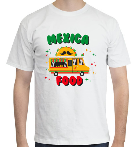 Playera Diseño De Camión Comida Mexicana - México - Fiestas