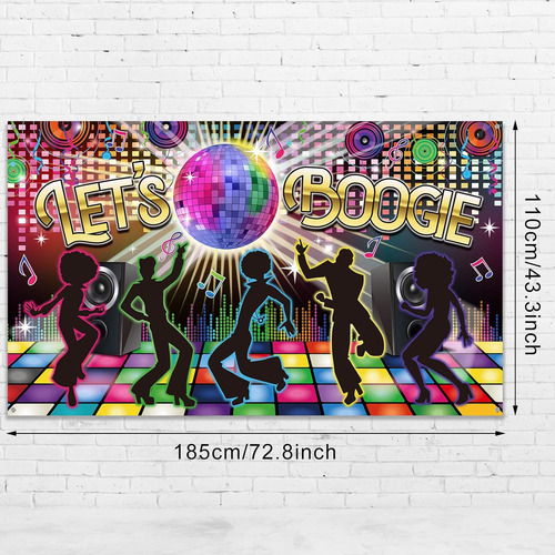 Decoraciones De Fiesta Disco, Fondo Para Fotos, 185 X 110 Cm