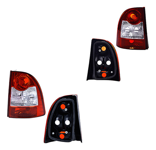 Par Juego Calaveras Exteriores Fiat Strada 2007 - 2013 Rxc