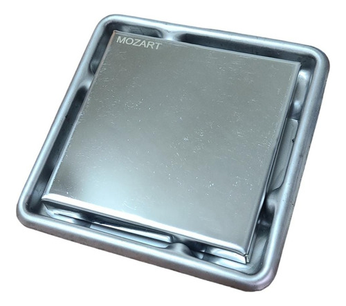 Rejilla Piso Lineal Cuadrada Acero Inox. 12x12 Mozart 7931 