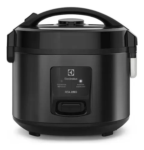 comprar Panela Elétrica Electrolux vapor arroz capacidade 2L 6 Xícaras 2 em 1 timer panela removivel antiaderente tampa com visor transparente ERC10 inox por Rita Lobo​ 127v