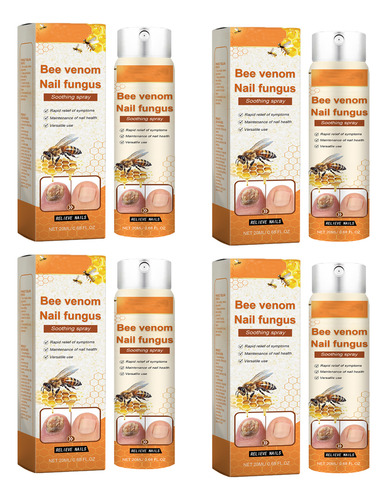 4pcs Botella De Spray Para Uñas Bee Venom Las Uñas 20 Ml