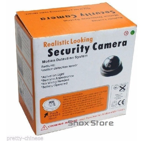 Imagen 6 de 10 de Pack X 6 Camara Seguridad Falsa Domo Led Intermitente Sensor