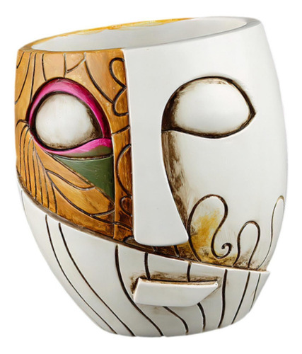 Mz Vaso De Flores Criativo Em Formato De Cabeça Abstrata