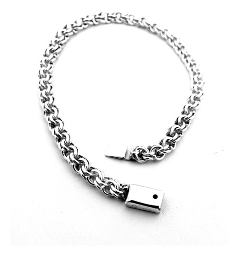 Pulsera De Plata Hecha A Mano Tejido Chino Medidas 6mmx17cm Plata 18 Cm 18 Cm