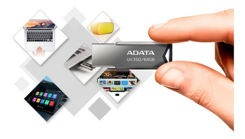Imagen 5 de 6 de Memoria Usb Adata Uv350 64gb Usb3.2 Acabado Metal Brillante