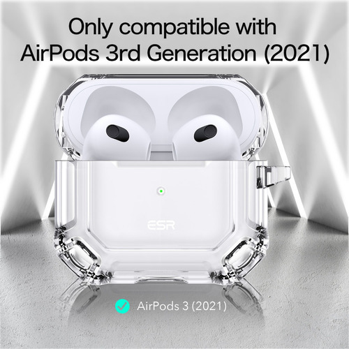Capa Case Anti Impacto Esr Shock Armor Para AirPods 3 (2021) Cor Transparente