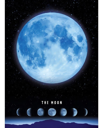 Quebra-cabeça luminoso de 500 peças - As fases da lua