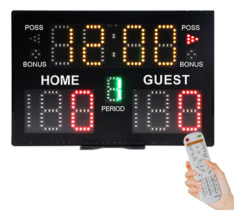 Tablero Digital Led Interior Para Juego De Baloncesto Voleib