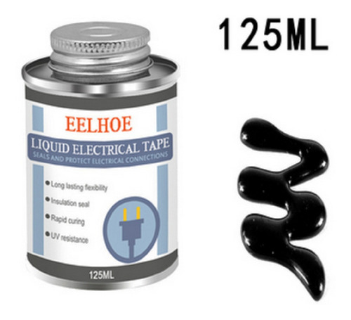 Imagen 1 de 4 de Huincha Aisladora Liquida 125ml Secado Rápido Negra O Blanco