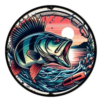 Comprar #871 - Cuadro Decorativo Vintage Pesca Rio Pez Caña Mar