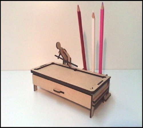 Imagem 3 de 3 de Porta Canetas - Mesa De Bilhar Em Mdf