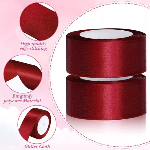 Moños Satinado Liston Navideño Colores 4cm 5 Rollos 220m