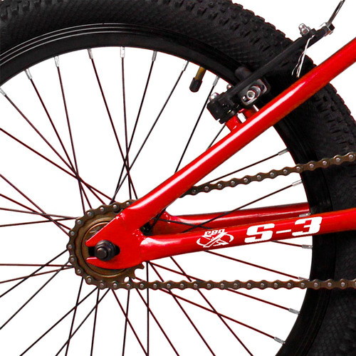 Bicicleta Bmx Aro 20 Pro-x Série 3 Freio V-brake Cor Vermelho Metal