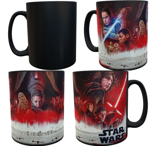 Taza Mágica Sable Láser Star Wars Vader Yoda Kenobi Skywalke