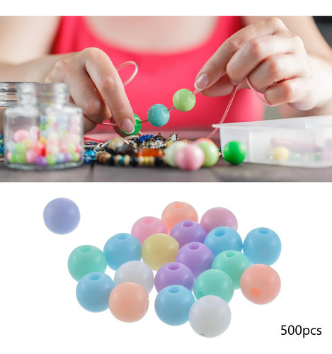 500 Cuentas Redondas De Color Caramelo, Cuentas Espaciadoras