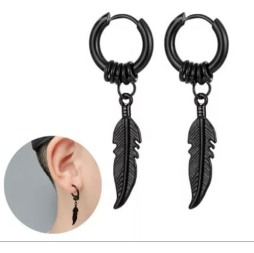 Argollas Aros Plumas Piercing Punk Vintage Mujer/hombre