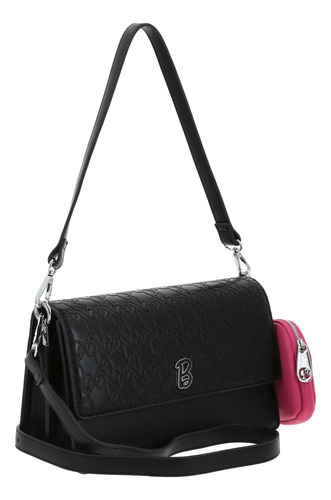 Bolso Tipo Baguette Barbie Gorétt Con Monedero America P25 Negro Lisa Níquel Negro