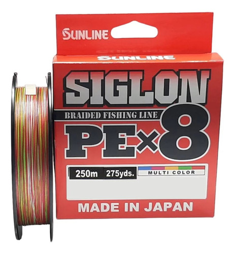Linha Pesca Sunline Siglon X8 P10 0,540mm 130lb C/250m Color