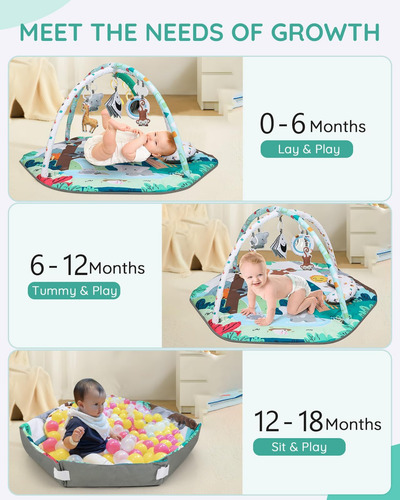 Lilian & Gema Baby Play Gym Mat, Mat De Tiempo De Abdominaci