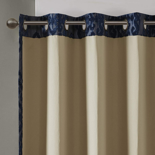 Cortina Opaca 100% Total Para Ventana 127 X 241 Cm Azul Mari