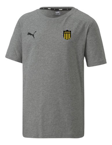 Remera Puma Peñarol Cas.tee Junior Gris - Menpi