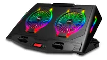 Comprar Cooler Para Laptop Notebook Potente Halion Gamer Rgb Ha-n10 Color Negro