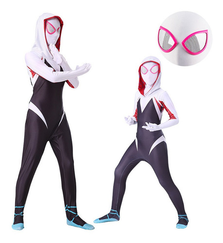 Traje De Fiesta De Cosplay De Spiderman Gwen Stacy #