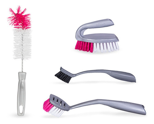 Kit De 4 Cepillos Multiusos Para Cocina Y Baño - Reynera