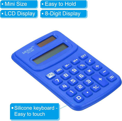 Mini Calculadora De Bolsillo 8 Digitos Escolar O Comercial