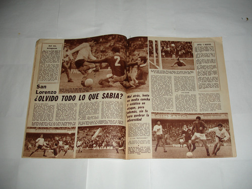 Revista Goles 1068 Huracán 3 San Lorenzo 1 1969 Excelente!! (Usado)