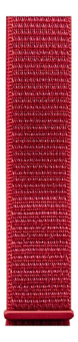 Pulseira Nylon Loop Compatível Com Apple Watch 42/44/45mm Cor Vermelho Chines