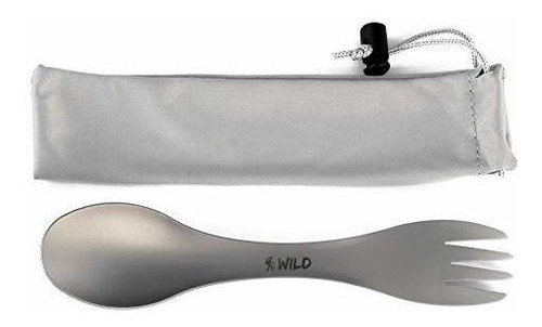 Wild Titanium Spork Durable Y Ligero Para Senderismo, Campi