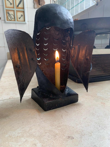Decorativa Figura De Búho En Hierro Forjado