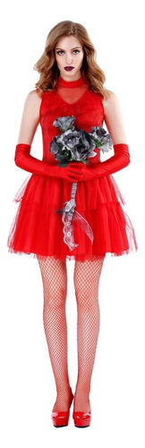 Disfraz Esposa De Beetlejuice Mujer Novia Halloween Cosplay