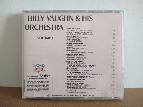 Billy Vaughn & His Orchestra - Vol. Ii - Cd (Usado)