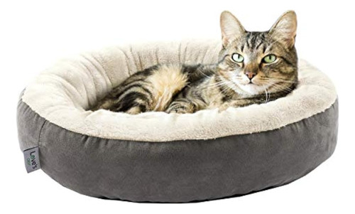 Love's Cabin - Cama Redonda Tipo Donut Para Perros Y Gatos, 