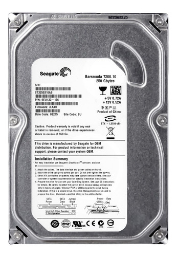 Hd 80gb 3.5 Seagate Hard Disk  St380211as Test Ok Para Pc