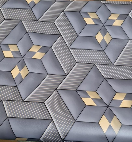 Rollo Papel Tapiz Vinílico Interiores Muros Pared 10 M Gris
